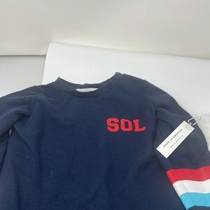 SOL ANGELES Stripe Sweatshirt Size 8
